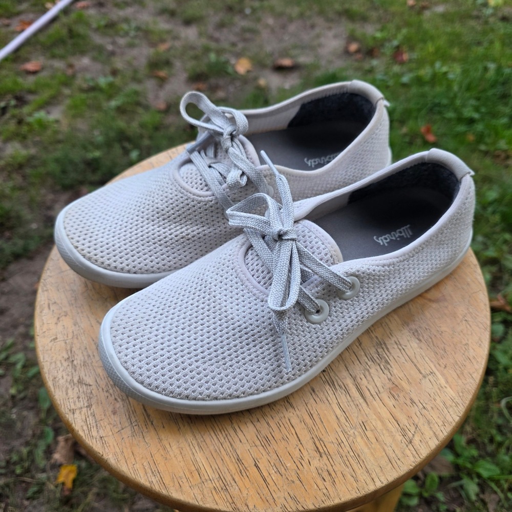 Allbirds Tree Skippers Women's Size 7 White Mesh Sustainable Boat Shoes Sneakers